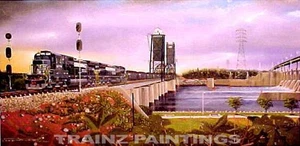 Robert West 289 Norfolk Southern 'Power Crossing' Railroad Art Print - S&N - Picture 1 of 1