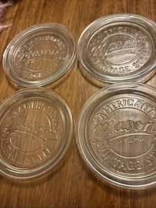 Einmachglas Americana Vintage Stil Glas Untersetzer - 4er Set - Bild 1 von 4