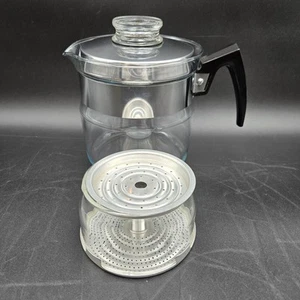 Vintage PYREX Glass Flameware 4-Cup Percolator Coffee Pot 8854-B  - NO STEM - Picture 1 of 11