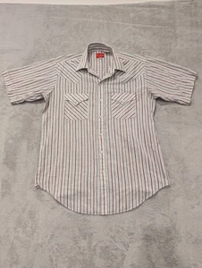 Ely Plains Western Pearl Snap Short Sleeve Button Down Shirt Size Medium - Picture 1 of 6