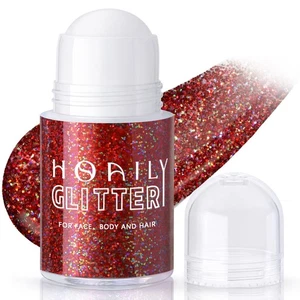 HOSAILY Roll-on Red Body Glitter Gel for Face Hair, Christmas Holographic Fac... - Picture 1 of 7