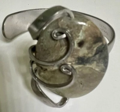 叉艺术碧玉石手工西南银色手链波西米亚嬉皮科 — 第 1/4 张图片