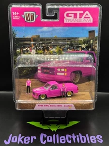 M2 Machines Diorama Pink GTA Trans AM 1988 GMC Sierra 1500 Custom R04 24-15 - Picture 1 of 1