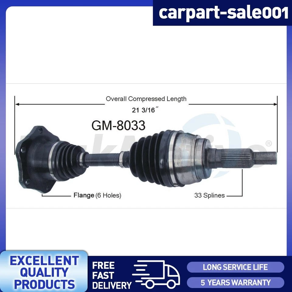 For Chevrolet Avalanche 1500 2002-2006 TrakMotive Front Left CV Axle Shaft - Image 1 of 1