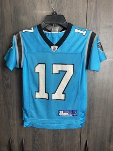 Vintage Reebok NFL Carolina Panthers Jake Delhomme #17 Jersey Youth Large Blue - Picture 1 of 11
