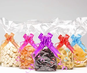 50 Counts Christmas Cellophane Gift Bags Cleartreat Bags Flat Bottom Cellophane - Picture 1 of 6