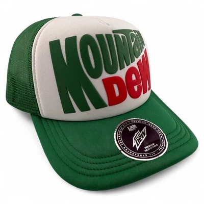 Mountain Dew Lids Exclusive Mtn Dew Foam Trucker Adjustable Snapback Hat Cap - Image 1 of 4