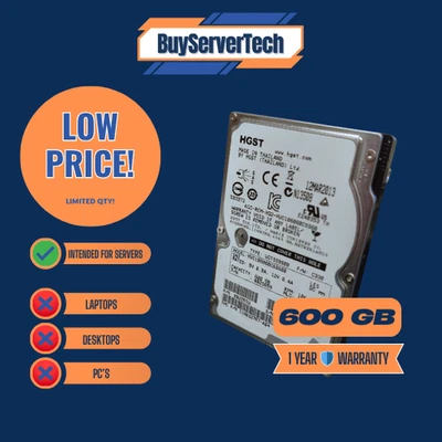 HUC106060CSS600 HGST 600GB 6Gb/s SAS 10K SFF ENT HDD NEW - Image 1 of 2
