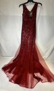 Sequined Mermaid LG Evening Gown Cocktail Pageant Prom Wedding Formal - Picture 1 of 12