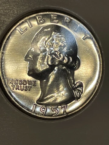 1957 WASHINGTON SILVER PROOF QUARTER Cover