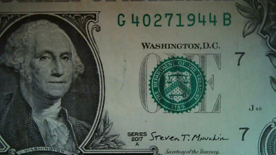 2017A Series $1 Dollar Birthday Note  Apr. 27, 1944  G40271944B - Image 1 of 3