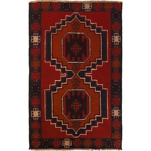 Handmade Afghan Tribal Wool Rug Baloch Vintage Style 138x87cm - Picture 1 of 8