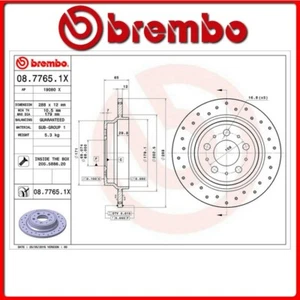 08.7765.1X#40 DISCO FRENO POSTERIORE SPORTIVO BREMBO XTRA VOLVO V70 II (SW) 2.3 - Foto 1 di 1