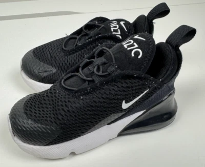 Nike Air Max 270 Negro Blanco DD1646-002 Zapatos para niños pequeños Talla 8C 8 Foto 1 de 4