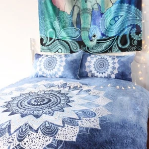 5pcs Bed in a Bag Mandala Floral Bedding Set Queen Size Bohemian Duvet Cover Set - Picture 1 of 7