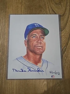 Duke Snider Auto PSA DNA Ron Lewis 8x10 Living Legends Lithograph Dodgers SHLF - Picture 1 of 2