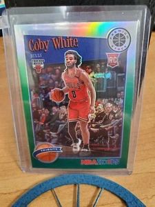 2019-20 NBA Hoops Premium Stock Coby White #295 Green Prizm - Bild 1 von 2