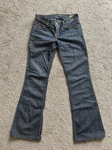 575 Low Rise Flared 100% Cotton Denim Blue Jeans Size 25 - Picture 1 of 9