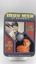 Iron Men of Baseball Lou Gehrig And Cal Ripken Jr. Metallic Impressions Card Set