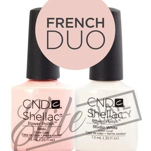 CND SHELLAC Color Coat 7.3ml - Any French Duo + FREE Remover Wraps 10ct - Picture 1 of 1