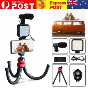 Vlogging Kit for Phone Holder with Microphone Fill Light Stand Tiktok Youtuber - Picture 1 of 10