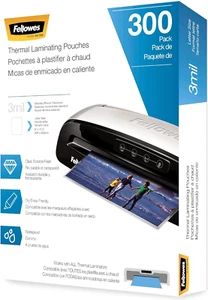 Thermal Laminating Pouches, Letter Size Sheets, 3Mil, 300 Pack, Clear (5247101) - Picture 1 of 9