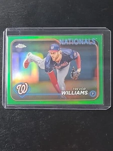 2024 Topps Chrome Update #USC56 Trevor Williams Green Refractor /99 Nationals - Picture 1 of 3