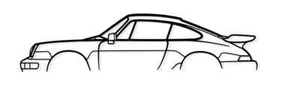 Porsche 964 Silhouette Wall Art - Foto 1 di 1