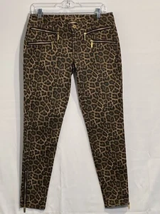 Michael Kors Women’s Leopard Print Skinny Jeans, Size 6, Pristine Condition - Picture 1 of 5