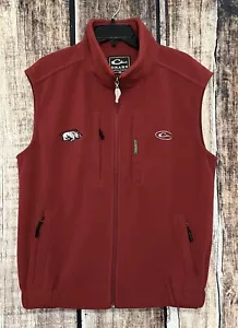 Drake Waterfowl Red Fleece Windproof Layering Vest Razorbacks Small Red - Picture 1 of 8