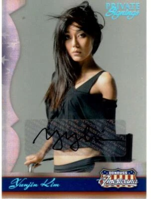 Tarjeta autógrafa Donruss Americana Firmas privadas #91 Yunjin Kim (perdida) #328/400 Foto 1 de 2