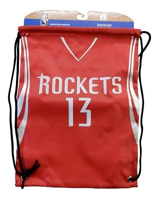 James Harden #13 Jersey Drawstring Backpack Bag NBA Houston Rockets Red - Image 1 of 2