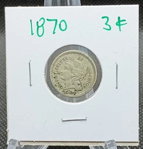 1870 3 Cent Nickel! - Picture 1 of 2