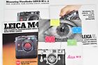 Brochure de vente d'appareil photo Leica authentique collection x4 pour M3 M4-P M4-2 CL