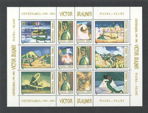 ROMANIA 2003 { PAINTINGS } SOUVENIR SHEET Sc# 4591 MNH Cover