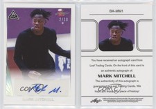2021-22 Leaf Memories 1990 Base Auto Silver /10 Mark Mitchell #BA-MM1 Auto