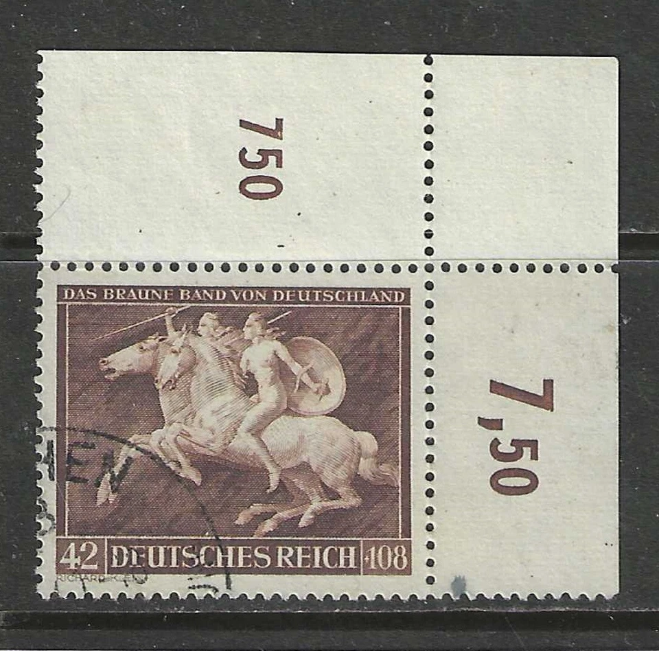 Germany 1941 Brown Ribbon Horse Race, Munich semi postal used - Image 1 of 1