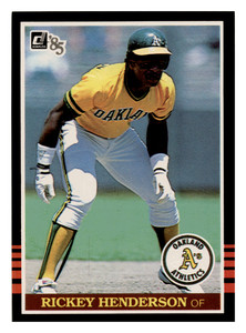1985 Donruss Rickey Henderson HOF Oakland Athletics #176 Centered Mint