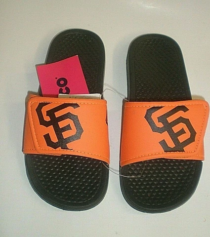 FOCO San Francisco Giants Youth Size Medium 13-1 Slides Flip Flops Cover