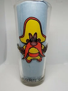 Looney Tunes Glass YOSEMITE SAM 1973 Vintage Pepsi Antique Warner Bros Rare - Picture 1 of 2
