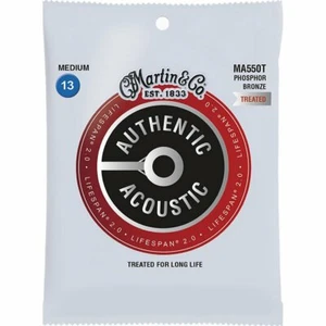 Martin MA550T Lifespan 2.0 Treated Phosphor Bronze Acoustic strings 13-56 - Picture 1 of 1