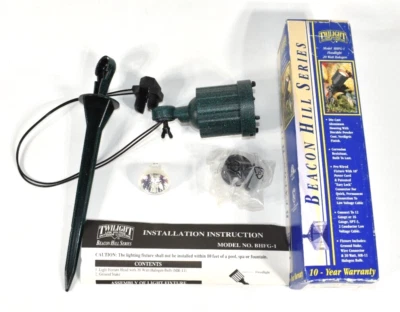 Foco halógeno abierto Beacon Hill 20W verde Verdigris exterior BHFG-1 Foto 1 de 4