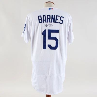2018 Austin Barnes Team-Issued Jersey Signed Dodgers - COA MLB & 100% Authent... - Image 1 of 4