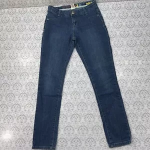 Mudd Blue Stretch Casual Rhinestone Denim Jeans Jeggings Love & Peace Girl’s 12 - Picture 1 of 12