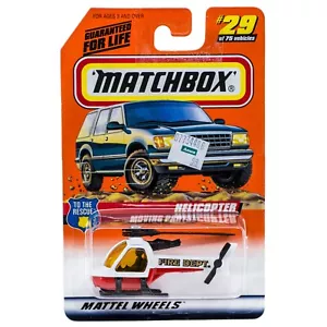 Matchbox #29 Helicopter Fire Dept White/Red 1:110 To The Rescue Series 1998 New - Picture 1 of 1