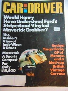 CAR and DRIVER Magazine Aug 1970 Maserati - Picture 1 of 1