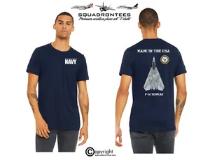 T-shirt F-14 Tomcat Made in USA Squadron, prodotto con licenza USN - Foto 1 di 3
