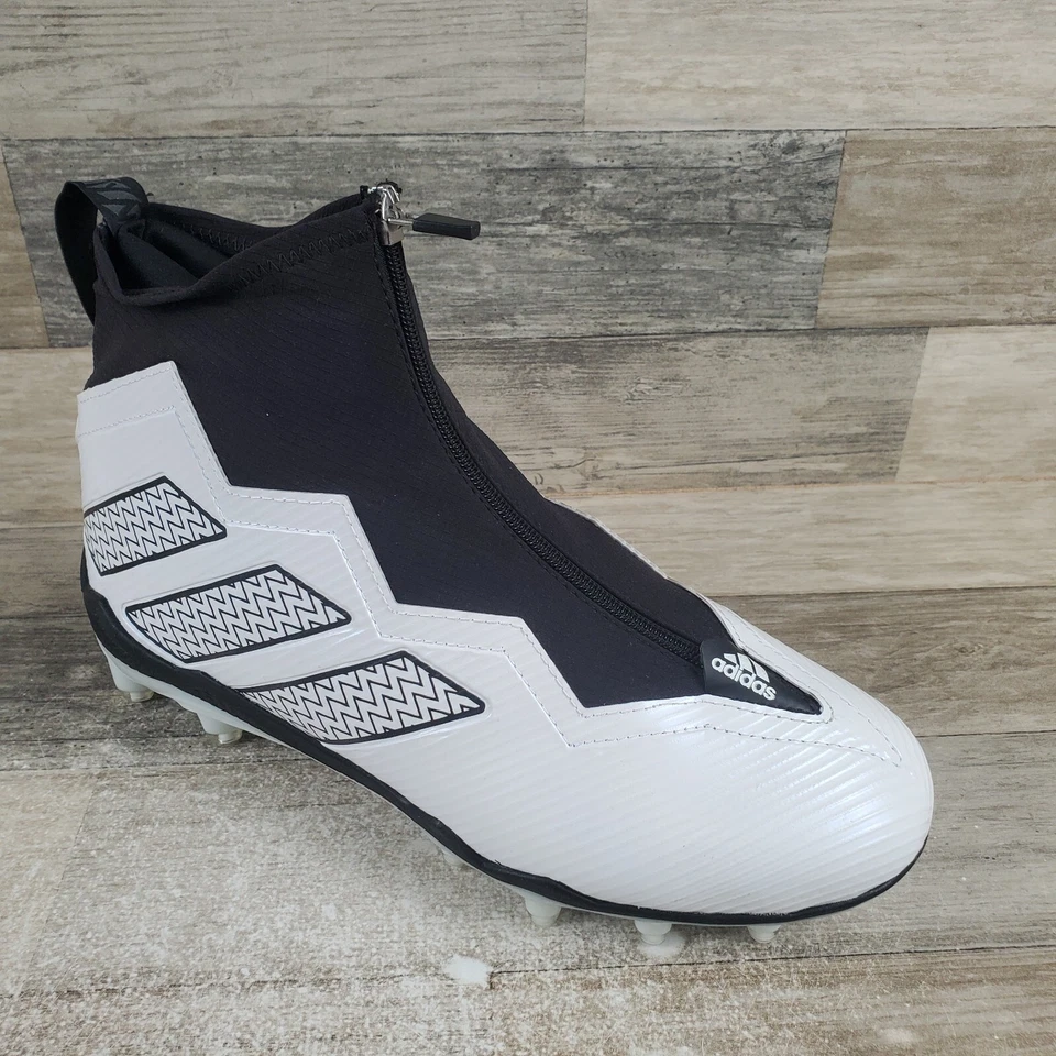Botines de fútbol Adidas Nasty 2.0 para hombre talla 10 blancos negros con logotipo cremallera frontal Foto 1 de 4