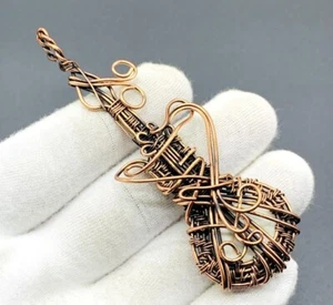 30 gm Shiva Eyes Gemstone Handmade Copper Wire Wap Jewelry Guitar 2.80" RR-810 - Picture 1 of 1