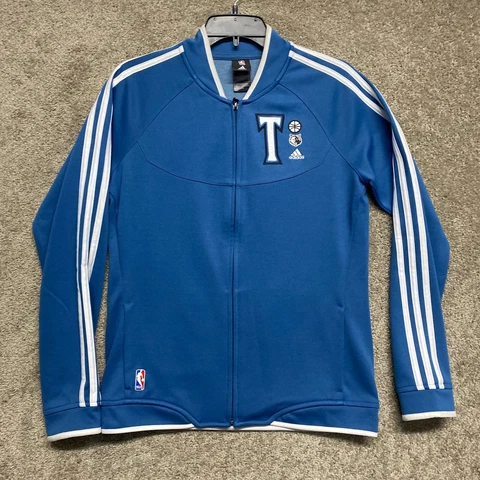 Minnesota Timberwolves Jacket Womens Medium Blue Adidas Full Zip Baseball Ladies Cover